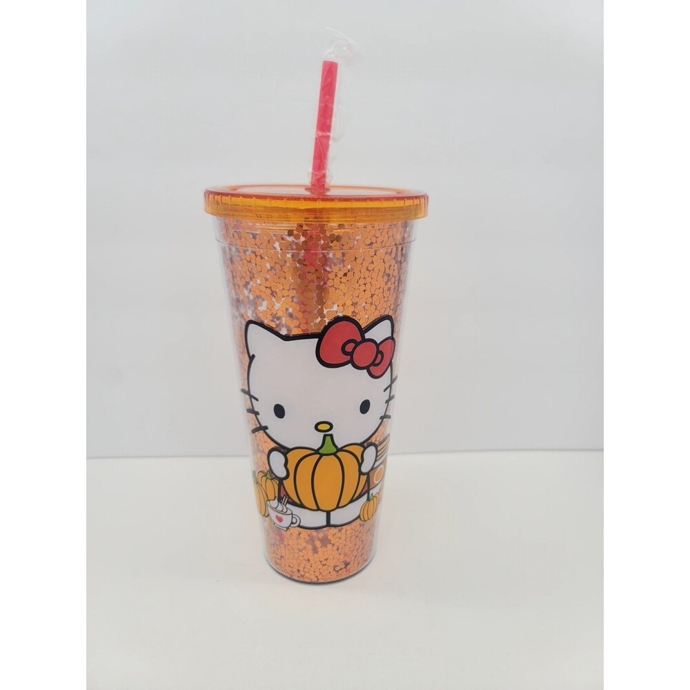 Hello Kitty Sanrio 2024 Halloween Pumpkin Spice 24 oz Tumbler New Collectible